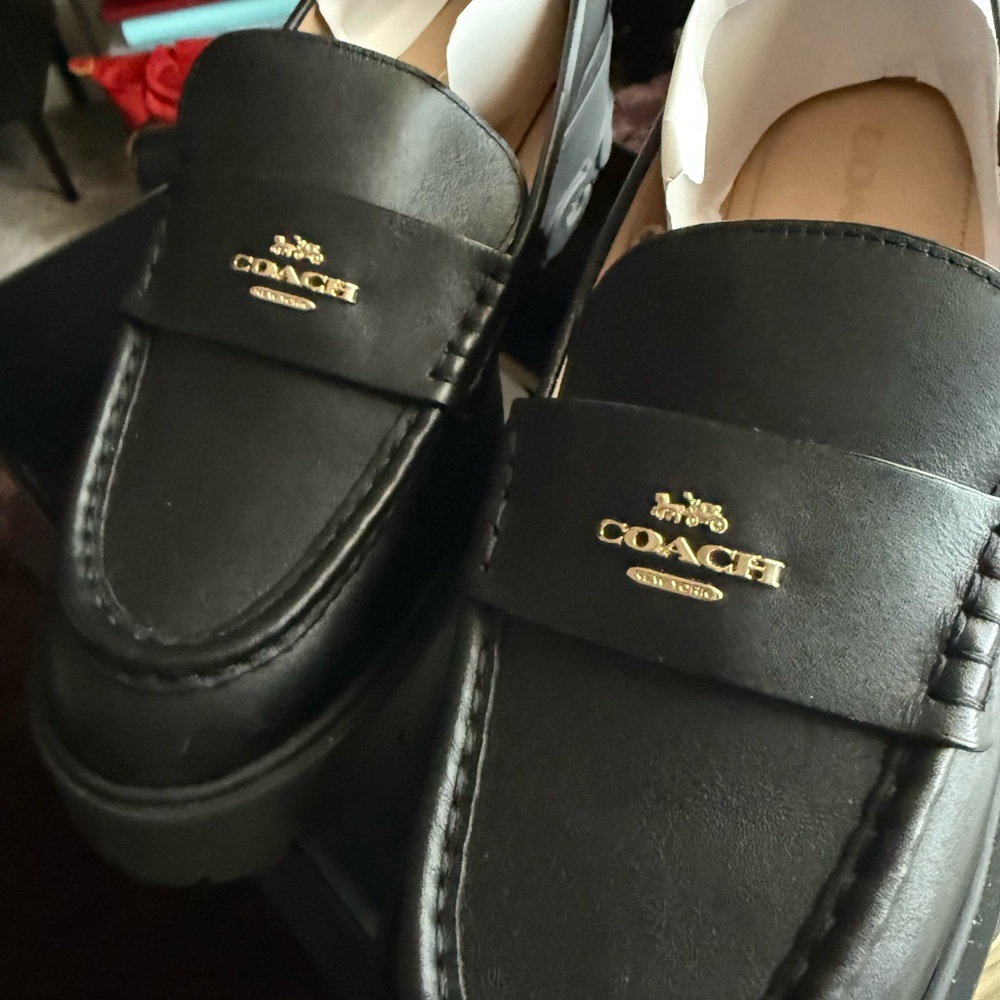 Coach Ruthie Black Leather Loafers